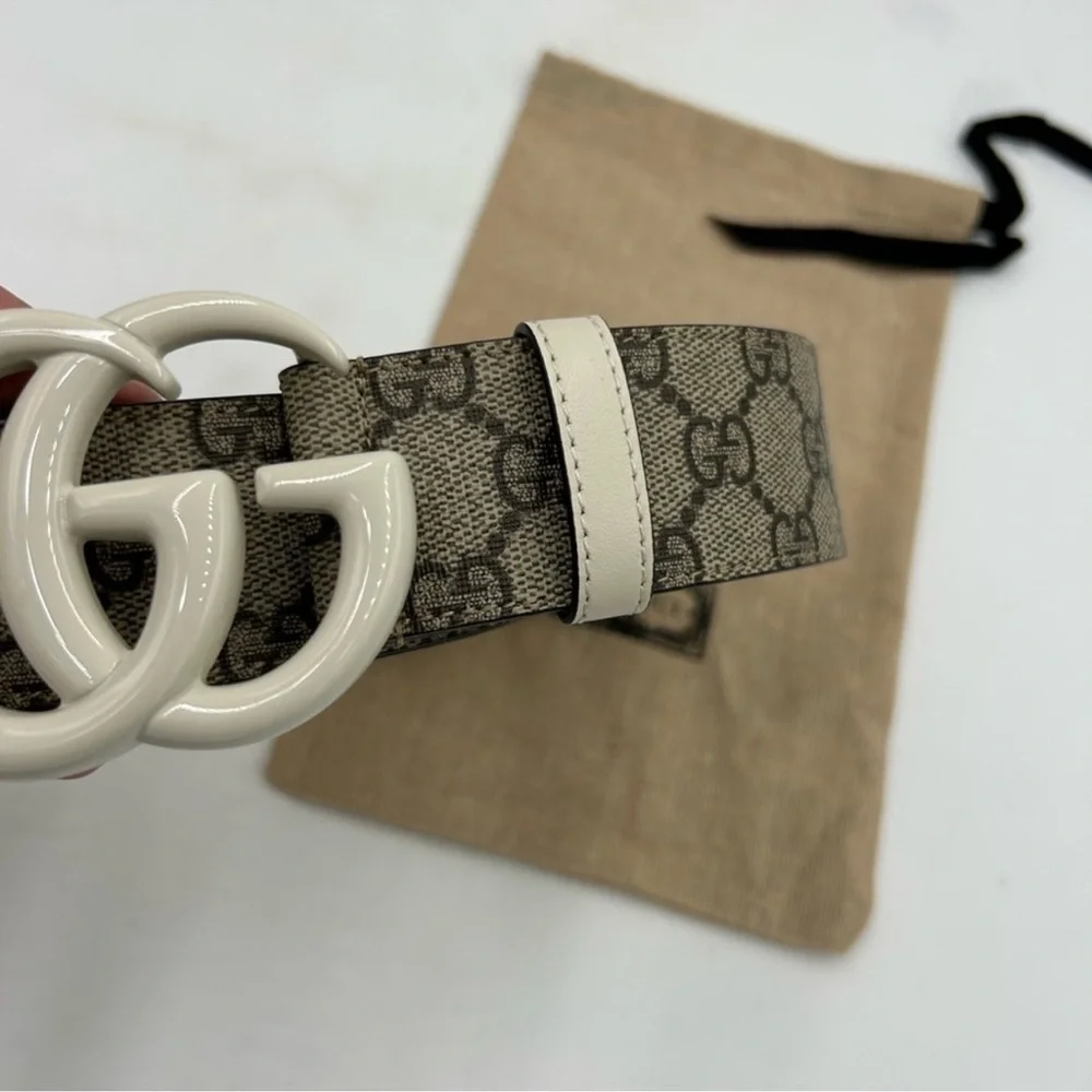 Men’s Gucci, GG supreme, Marmont leather belt size 115 cm/46 inch